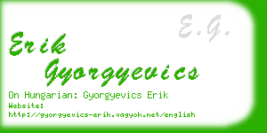 erik gyorgyevics business card